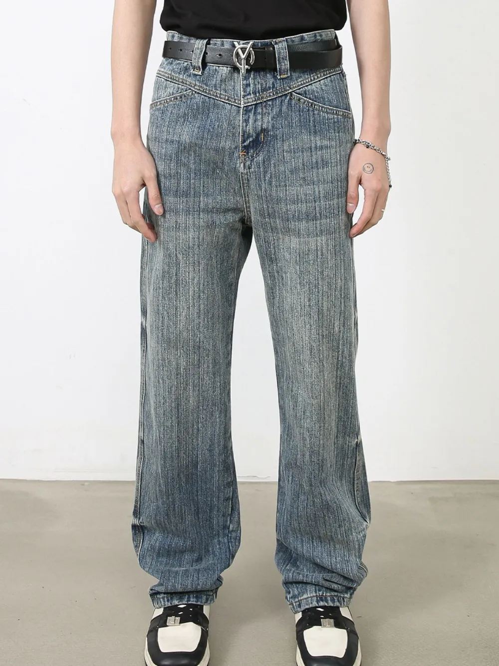 Men's Baggy Jeans with Pockets, image 3