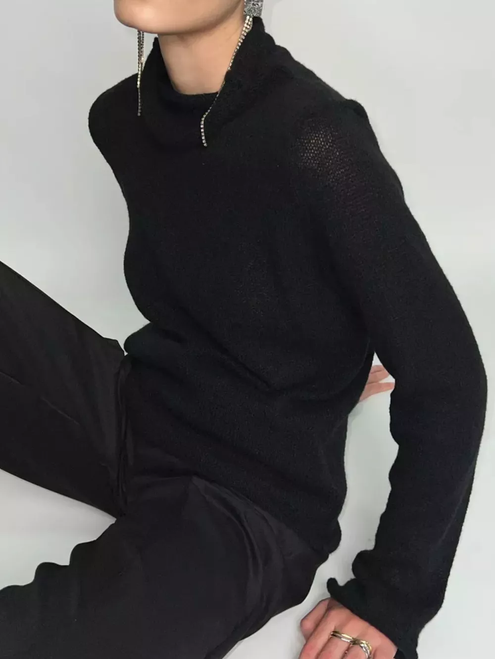 Mock Neck Long Sleeve Sweater, image 8