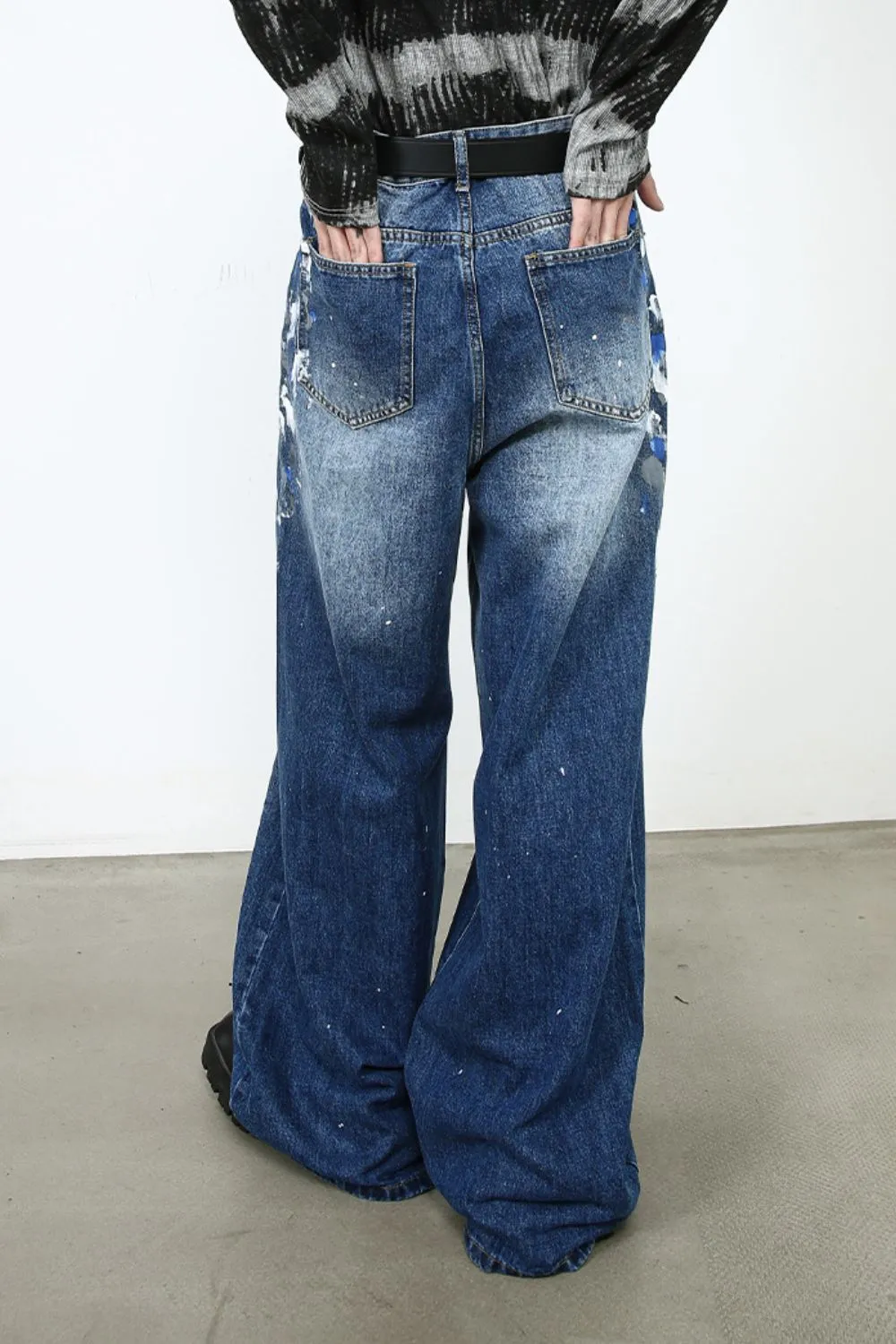 Men's Paint Wide Leg Jeans, image 5