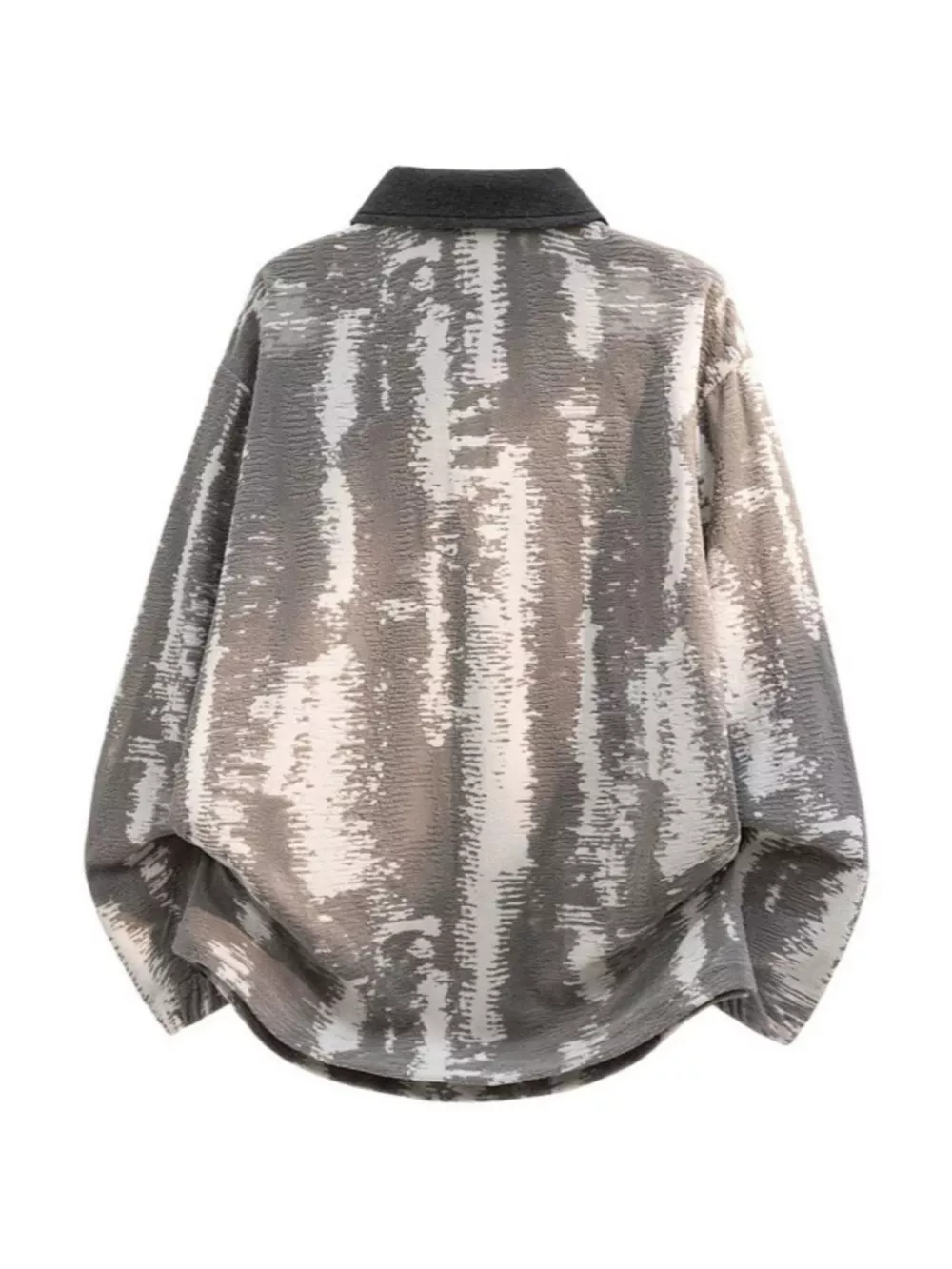 Men's Plus Size Lace Up Long Sleeve Blouse, image 3