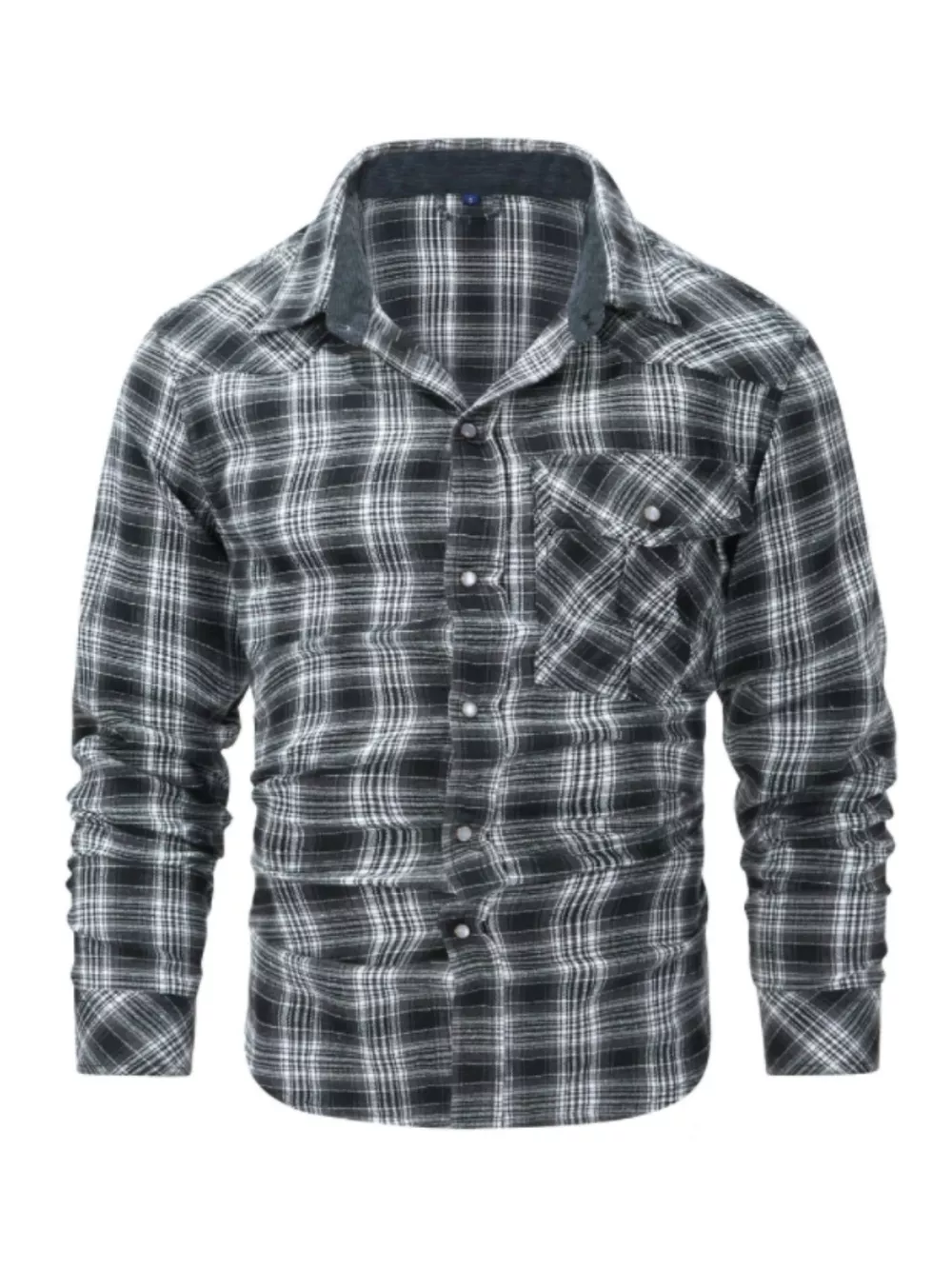 Men's Vintage Plaid Button Up Shirt, image 5