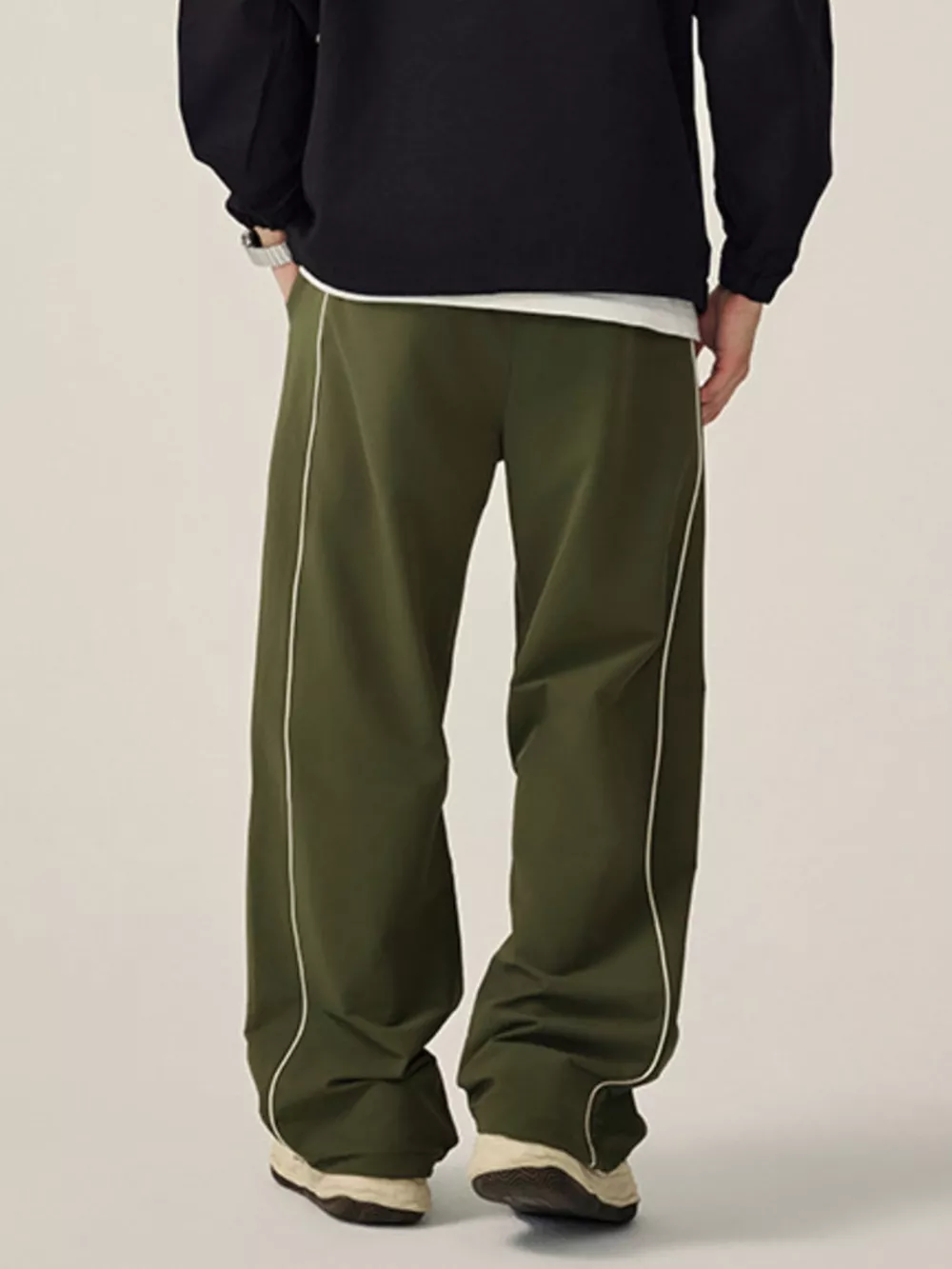 Men's Drawstring Wide Leg Pants, image 3