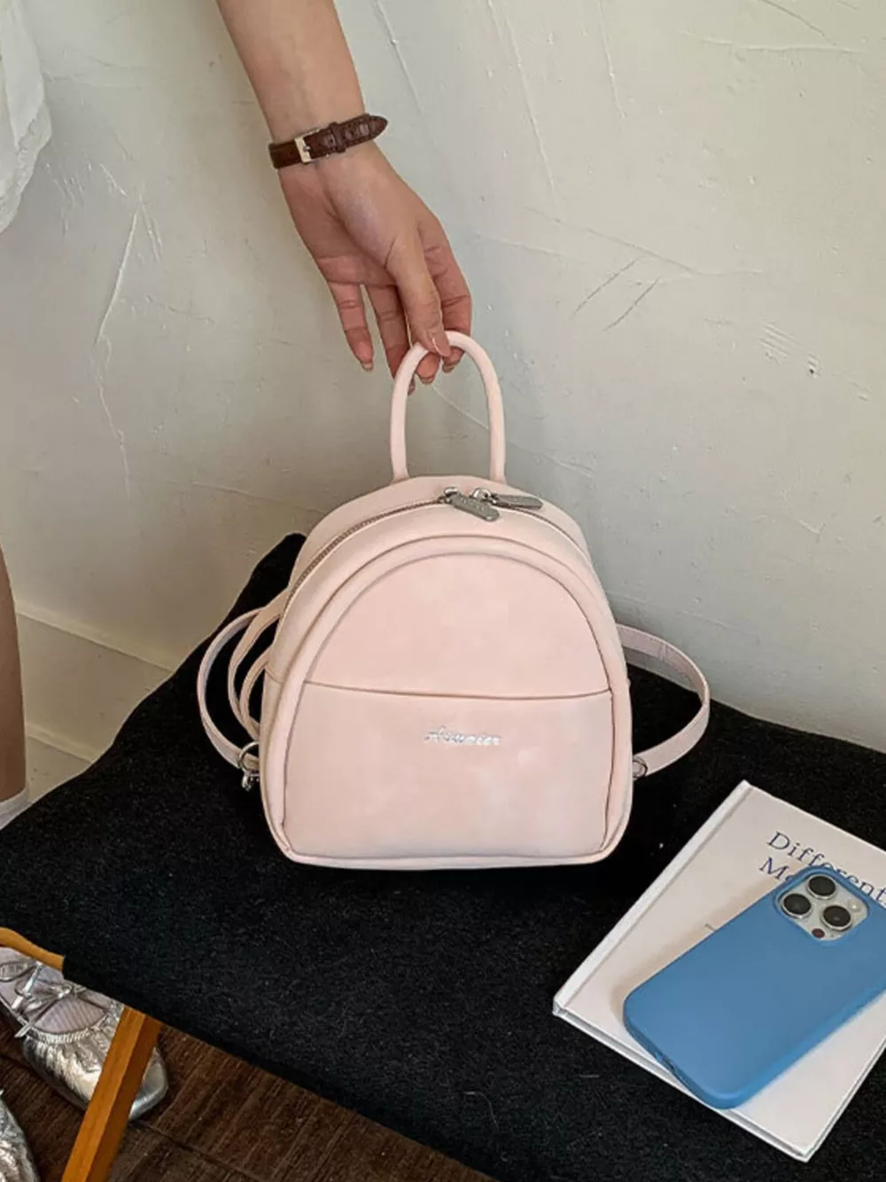 Adjustable Strap Mini Backpack Bag, image 6