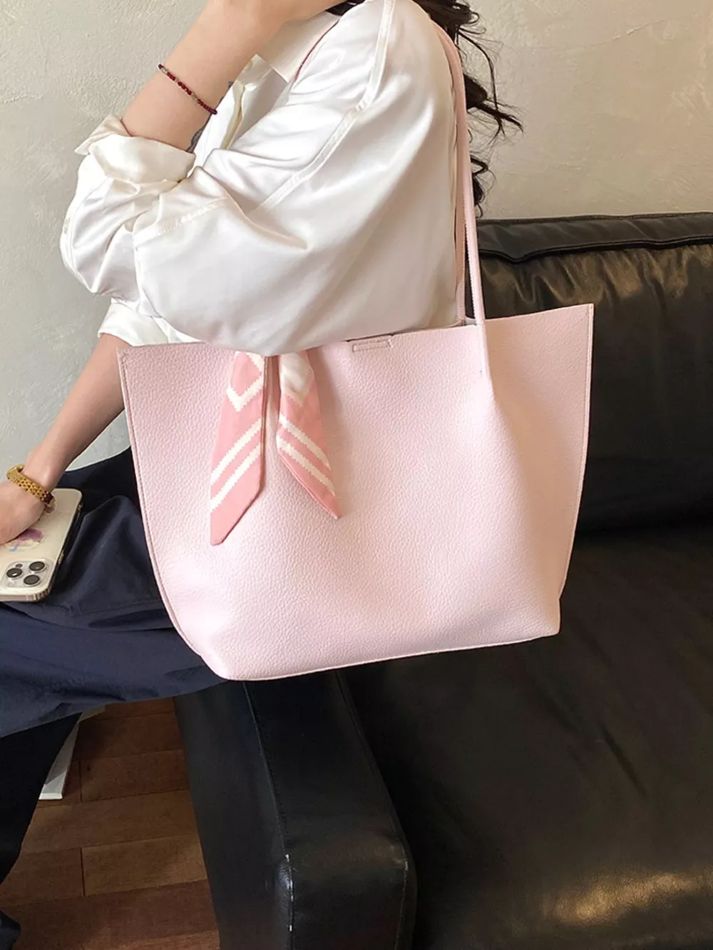 PU Leather Tote Shoulder Bag, image 3