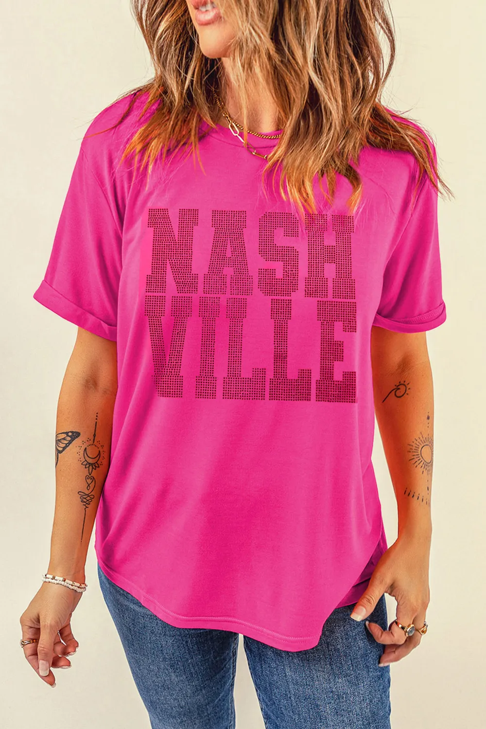 NASHVILLE Round Neck Short Sleeve T-Shirt, image 4