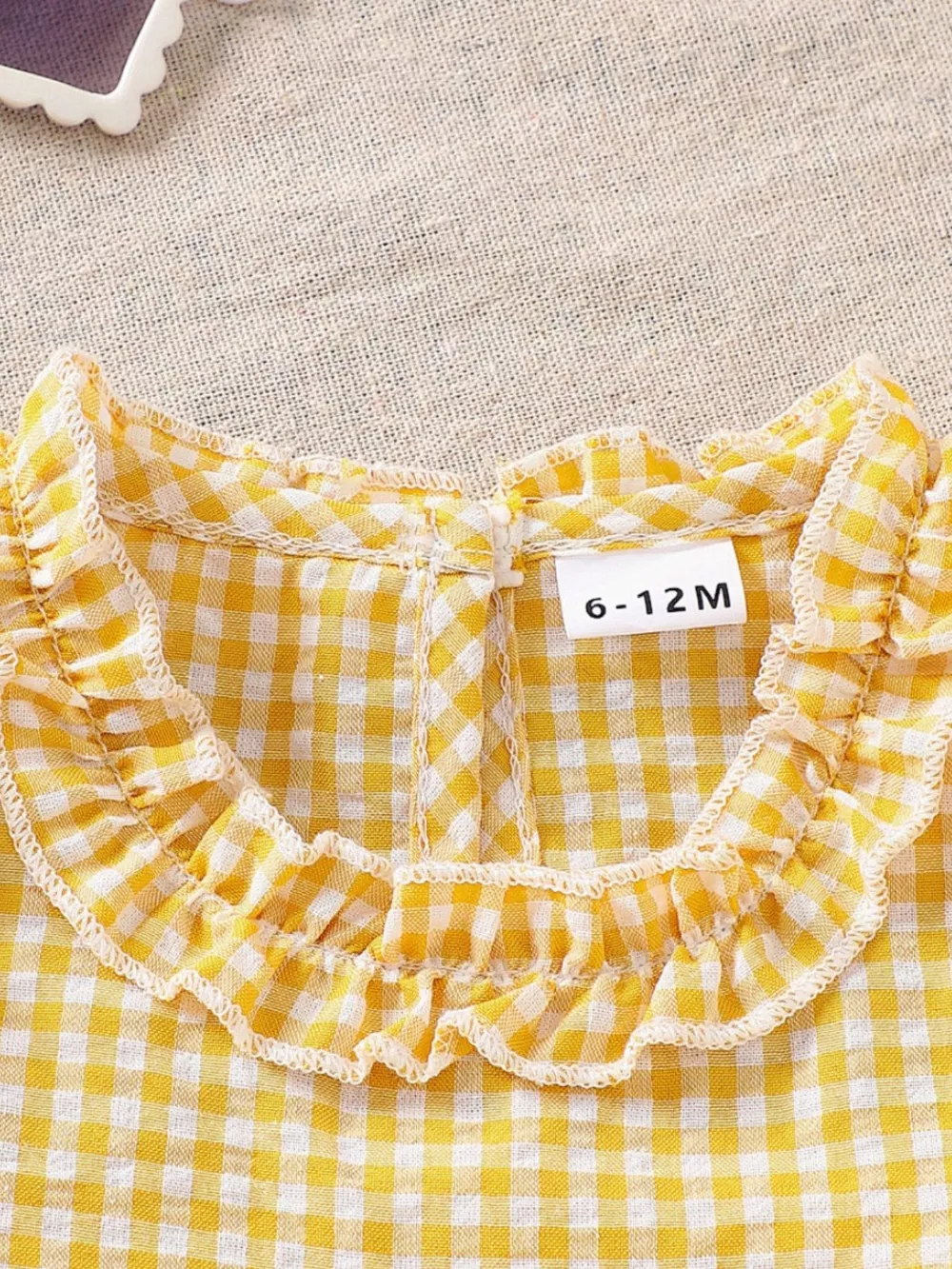 Children's Gingham Ruffle Trim Tank Top & Shorts Set, image 8