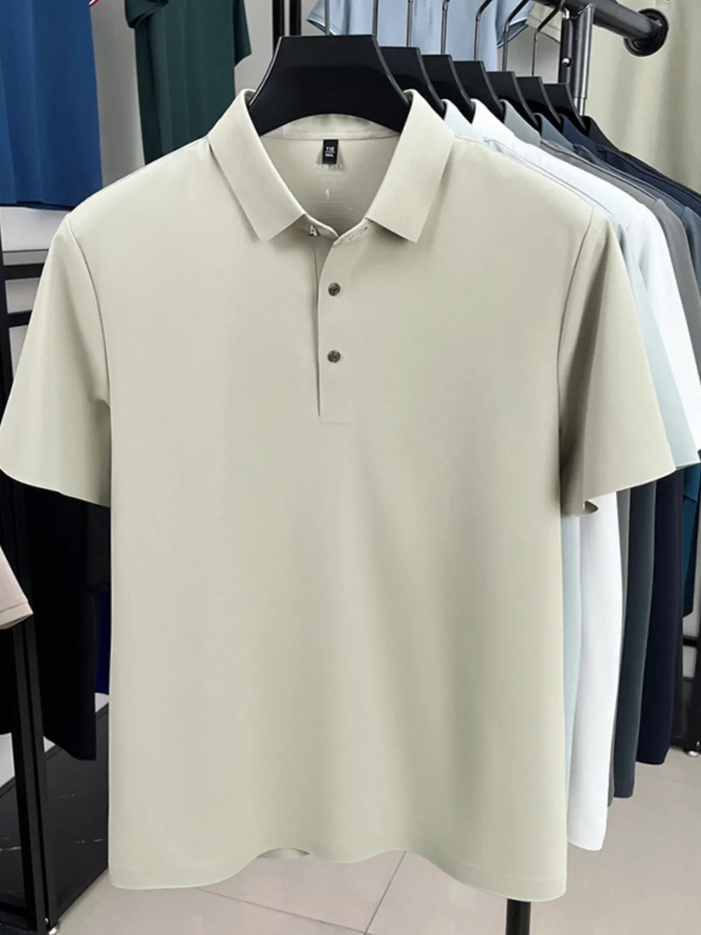 Men's Plus Size Button Detail Short Sleeve Polo