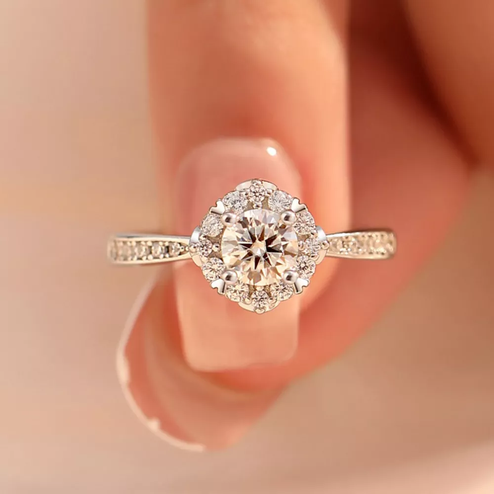 1 Carat 925 Sterling Silver Moissanite Ring, image 4