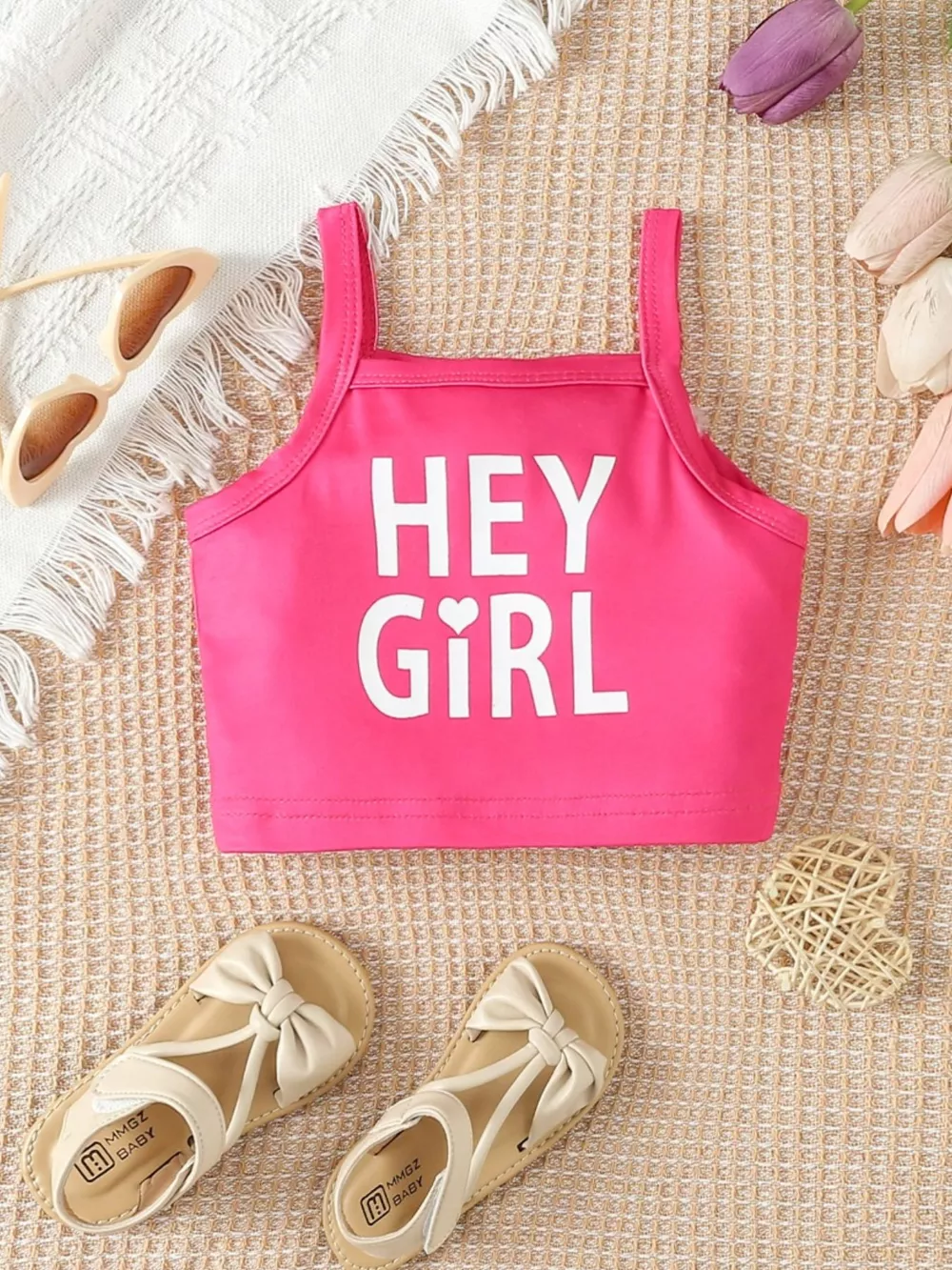 Children's Hey Girl Cami & Denim Shorts Set, image 2