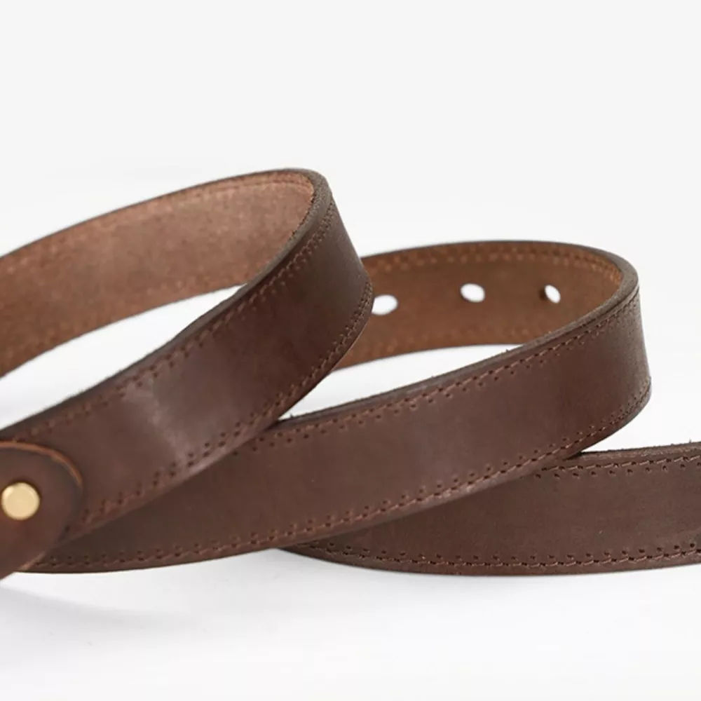 Cowhide Leather Belt with Golden Buckle, image 5