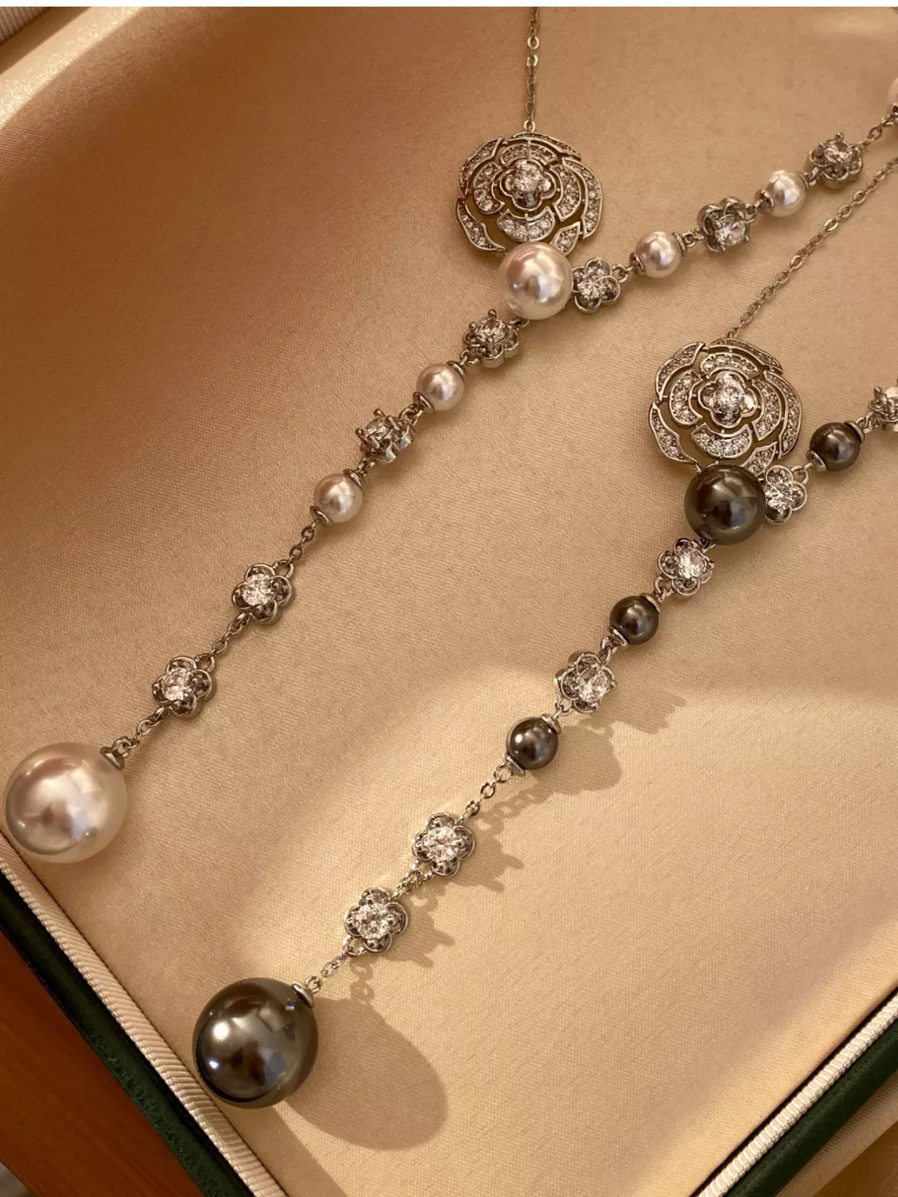 Pearl Flower Y-Necklace, image 5