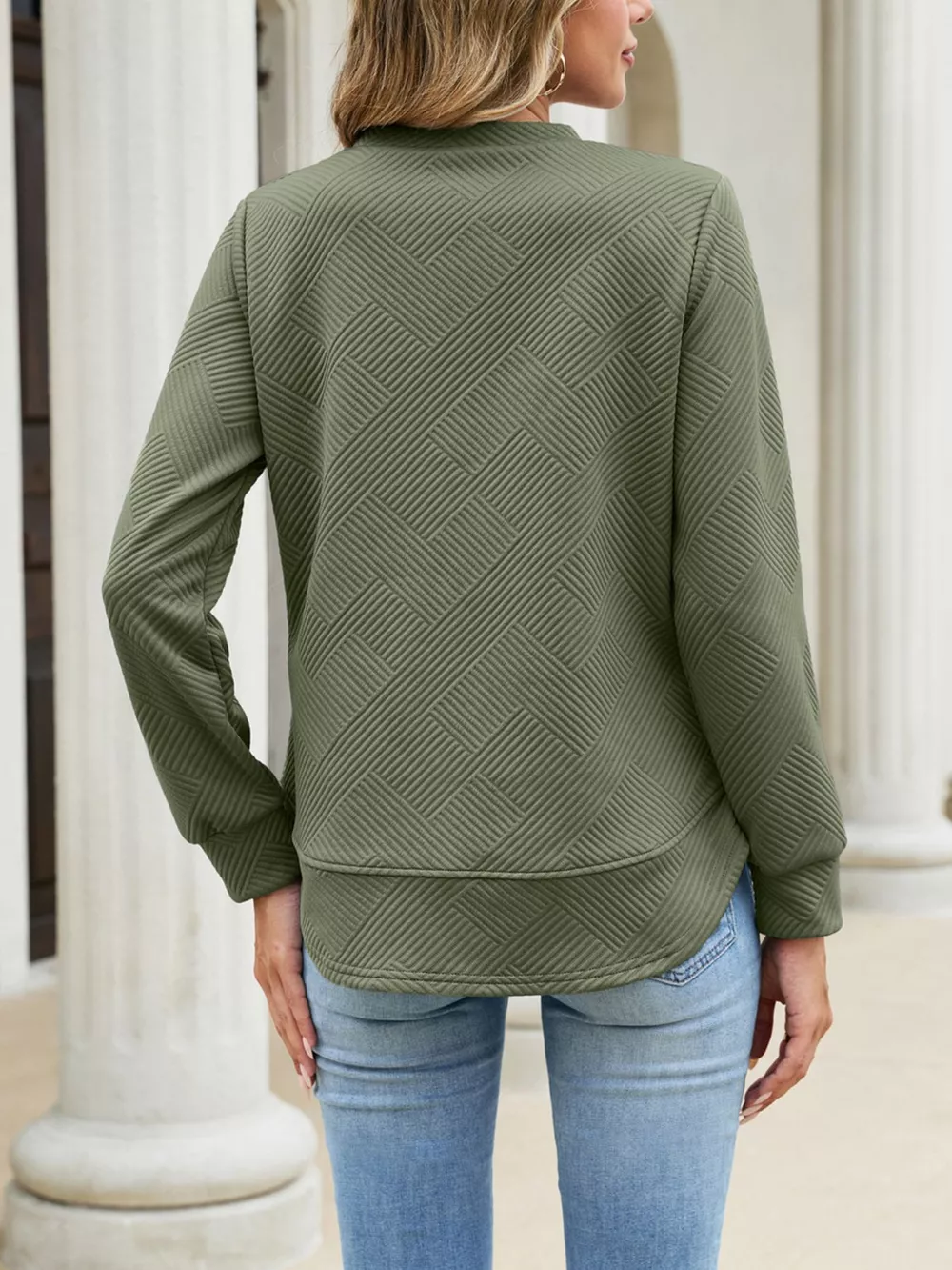 Textured Crew Neck Sweatshirt, image 21
