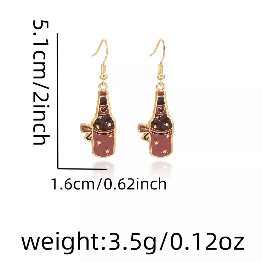 Cowboy Hat & Bottle Dangle Earrings, image 9