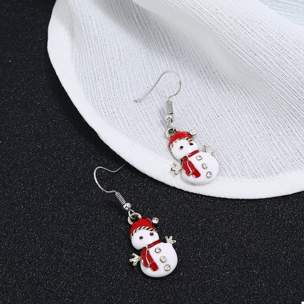 Christmas Snowman Drop Earrings, image 4