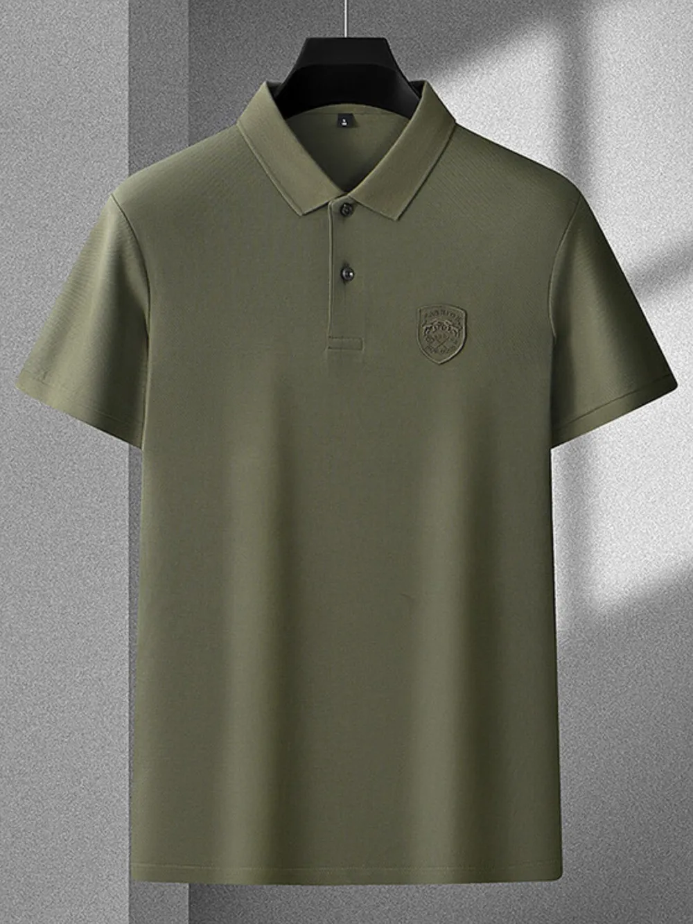 Men's Plus Size Collared Neck Short Sleeve Polo, image 2