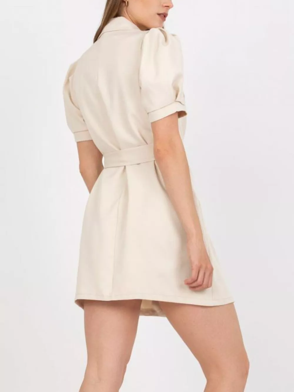 Blazer Style Tie Waist Mini Dress
