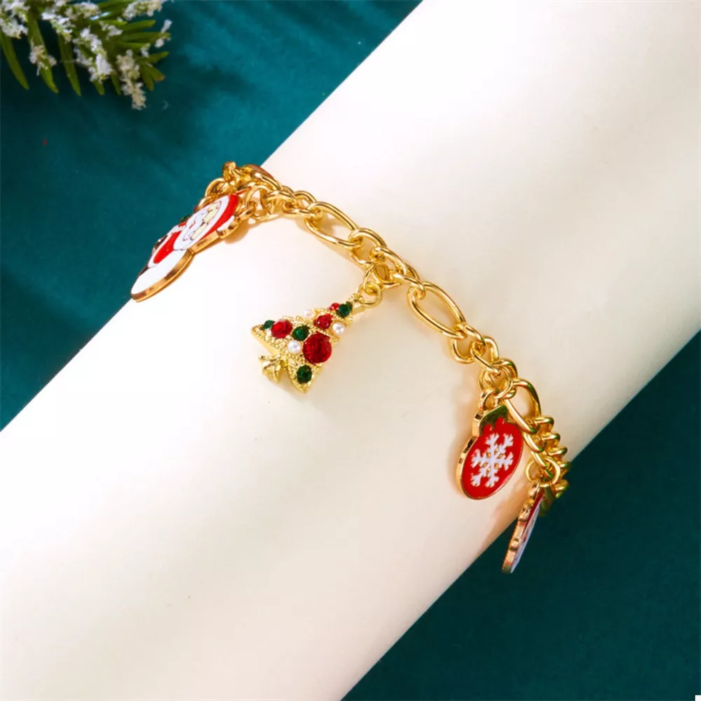 Christmas 18K Gold-Plated Charm Bracelet, image 5