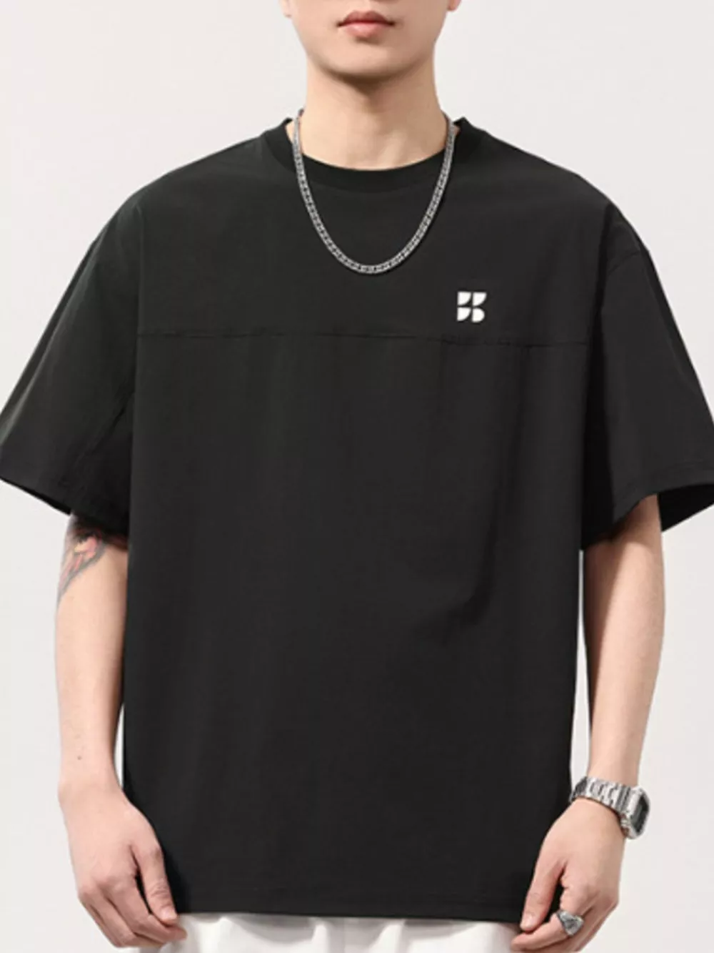 Men's Plus Size Round Neck Short Sleeve T-Shirt