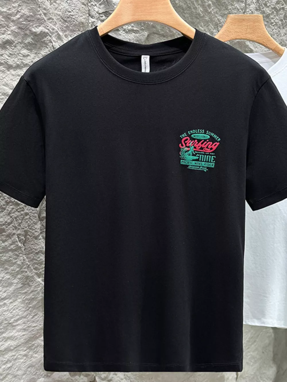 Men's Plus Size Graphic Round Neck Short Sleeve T-Shirt, image 2