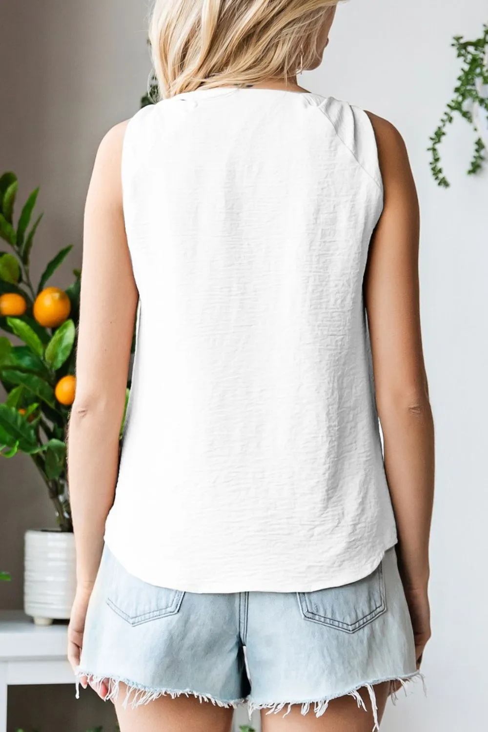 V Neck Knotted Shoulder Vest, image 9