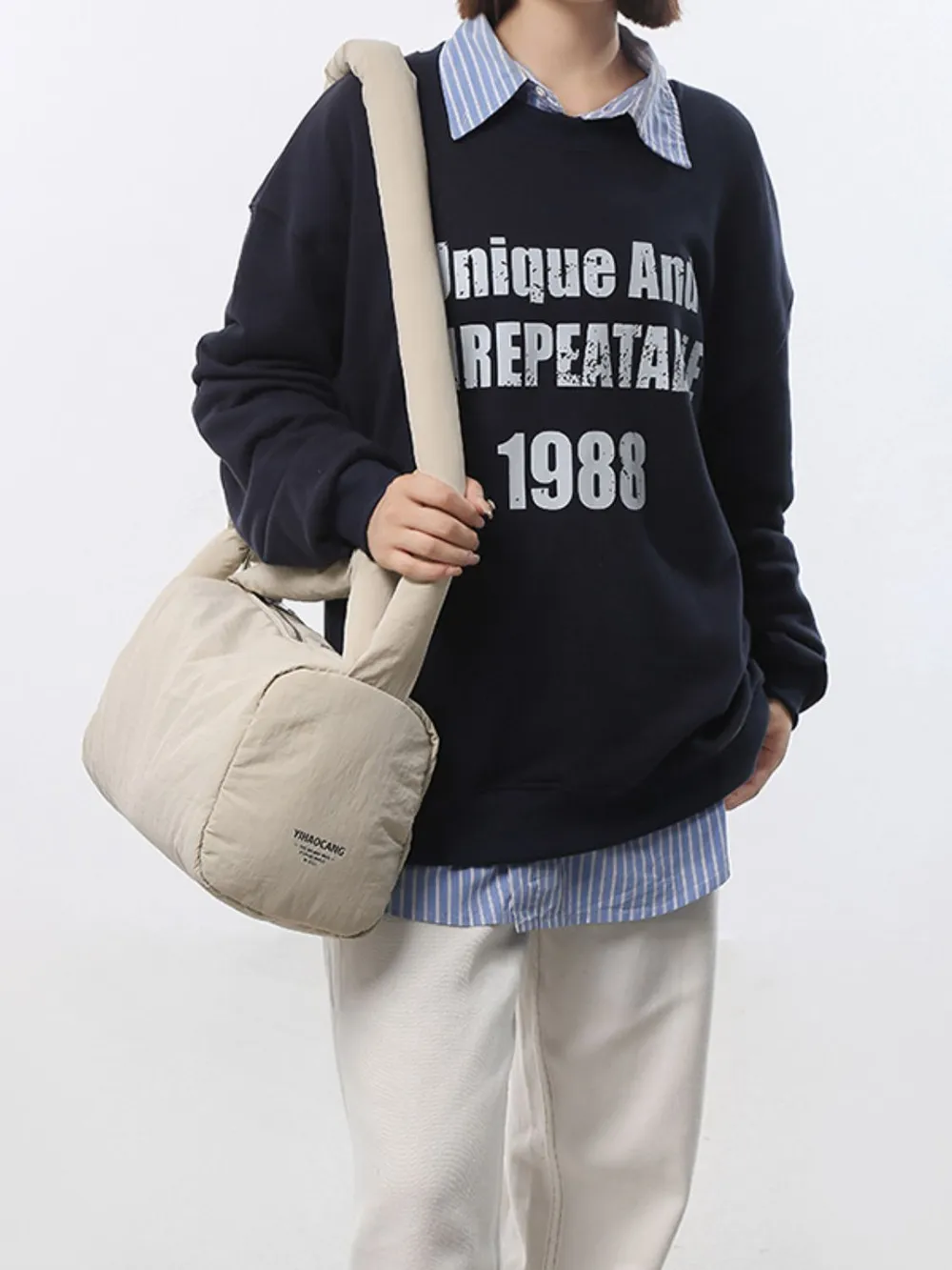 Puffy Nylon Medium Crossbody Bag, image 3
