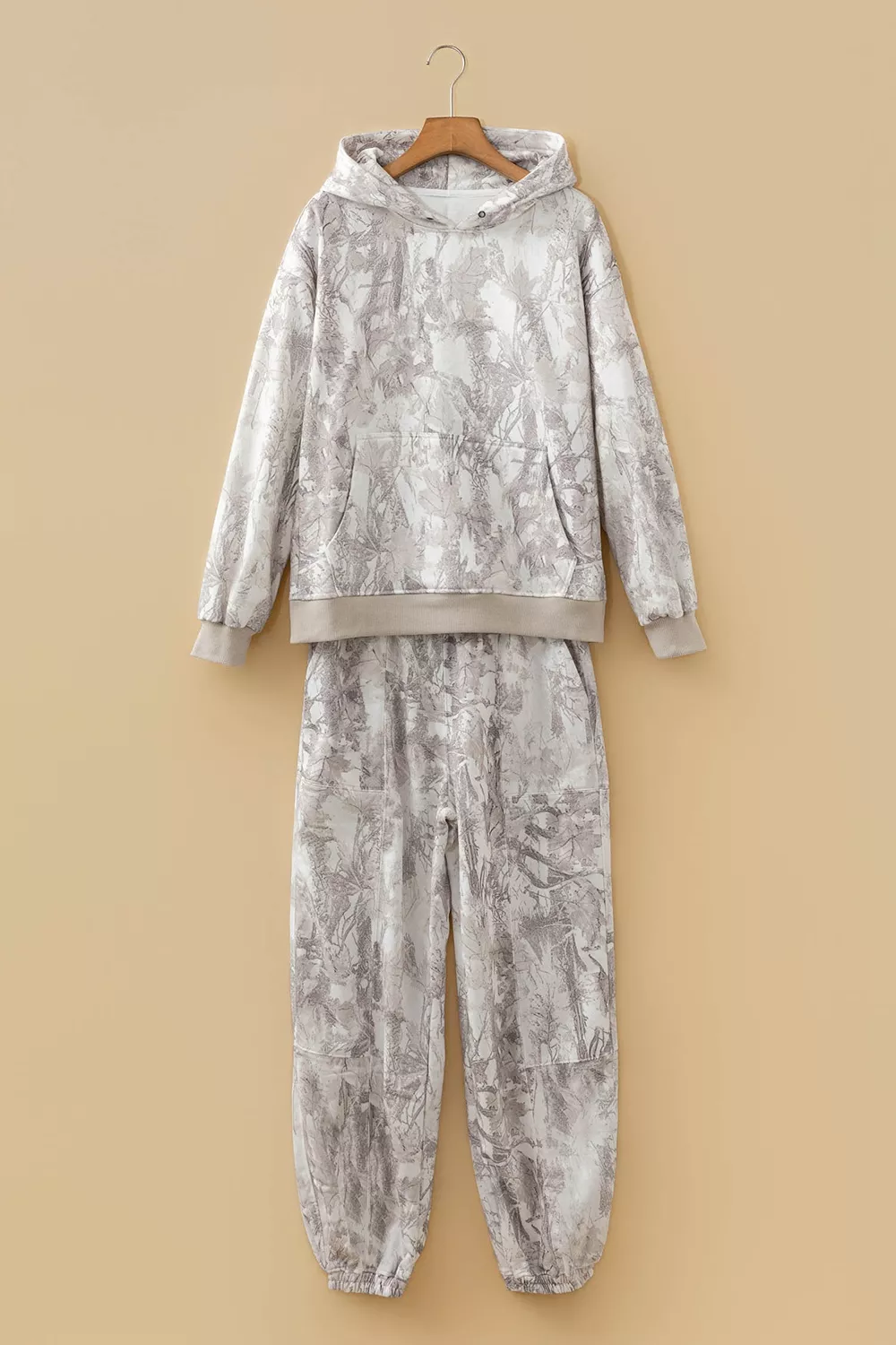 Multicolour Abstract Print Long Sleeve Elastic Waist Pant Set, image 8
