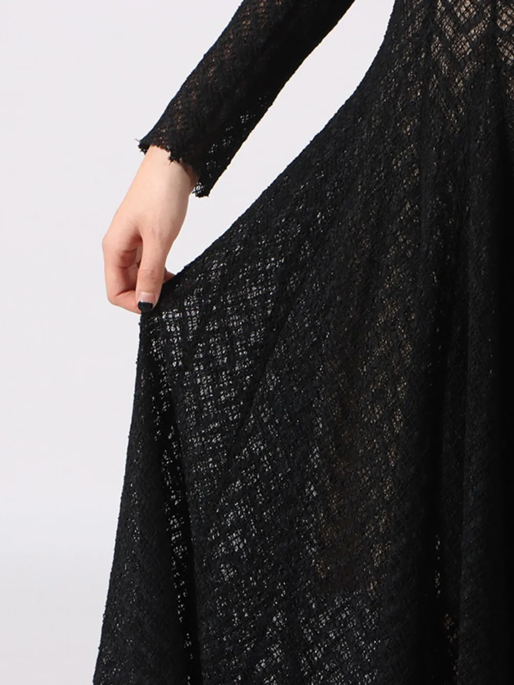 Lace Mock Neck Long Sleeve Dress, image 6