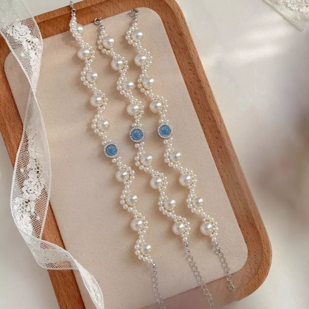 Pearl 925 Sterling Silver Zircon Bracelet, image 4