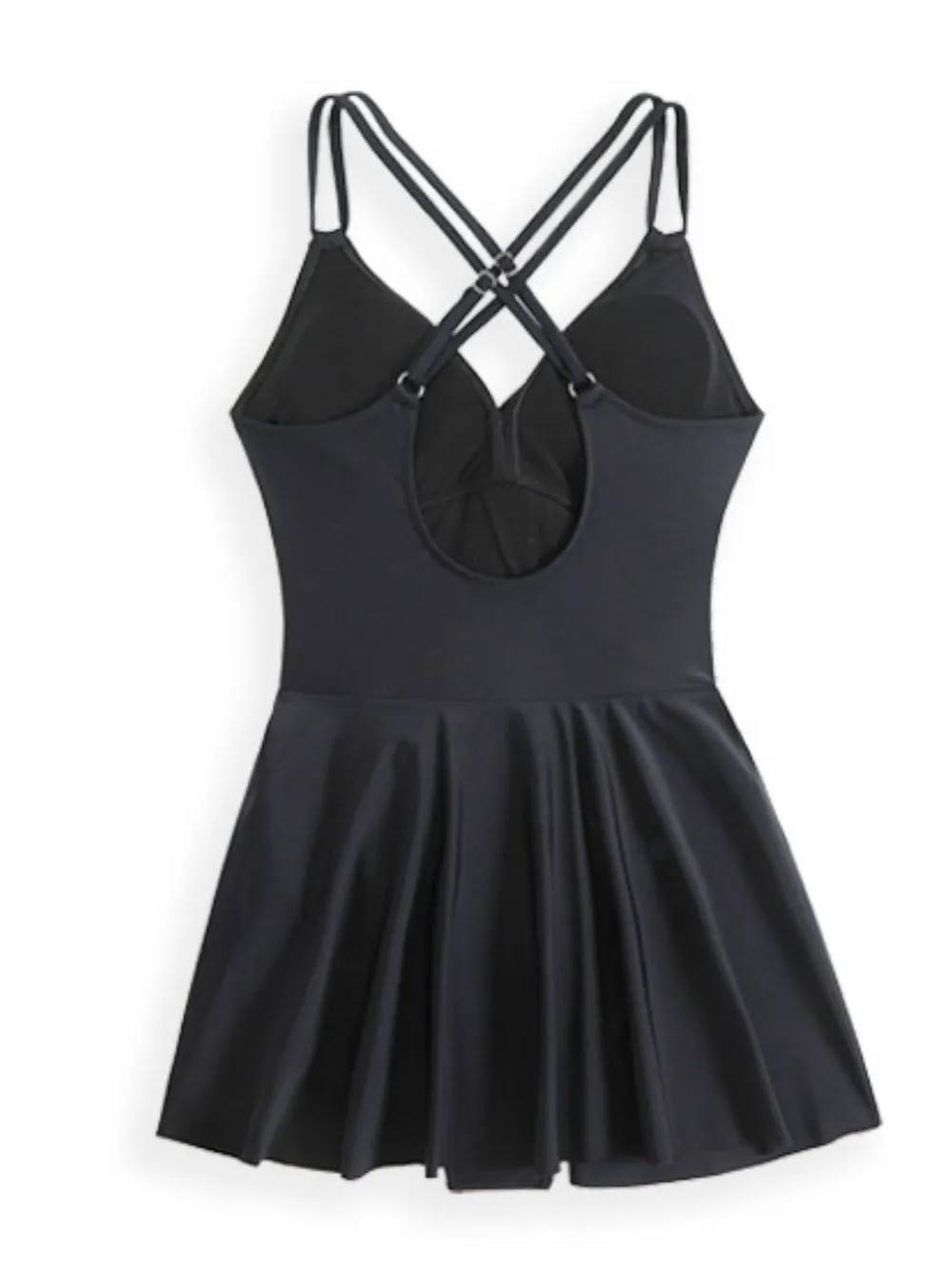 Twisted Front Crisscross Double Spaghetti Strap One-Piece Swimwear, image 12