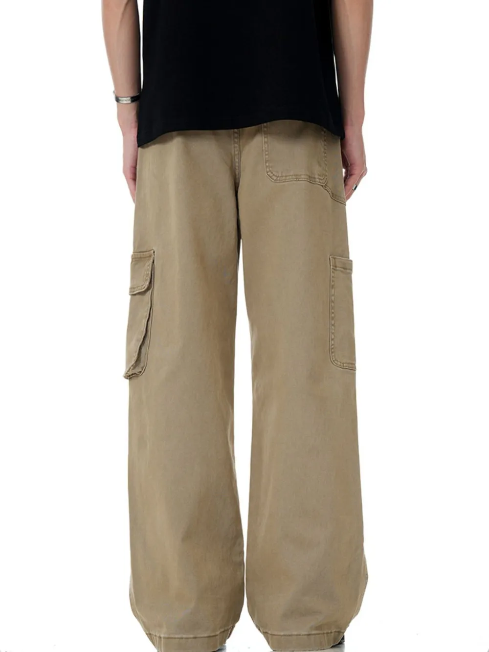 Men's Wide Leg Cargo Pants, image 8
