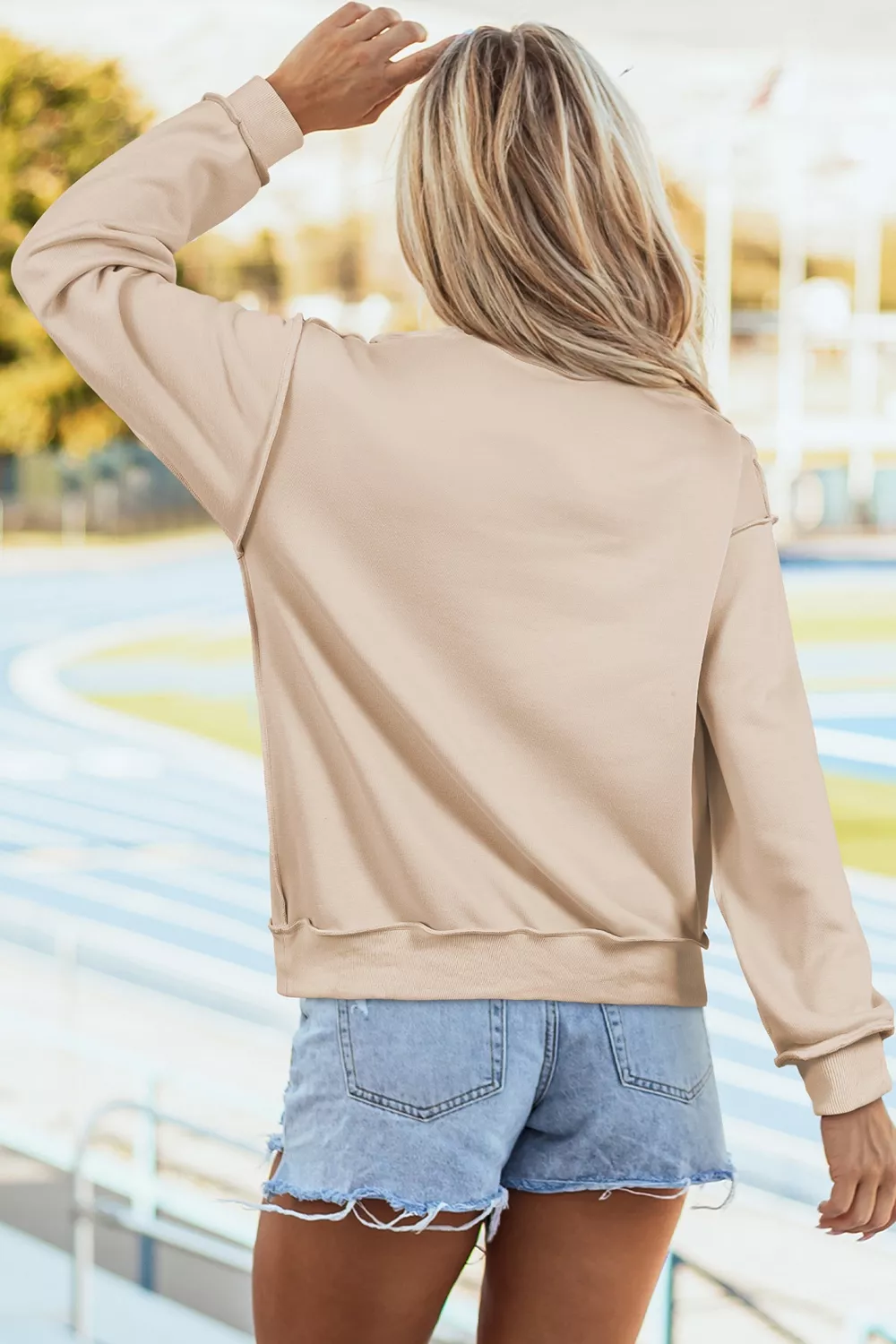 Thankful Sequin Mock Neck Sweatshirt, image 4