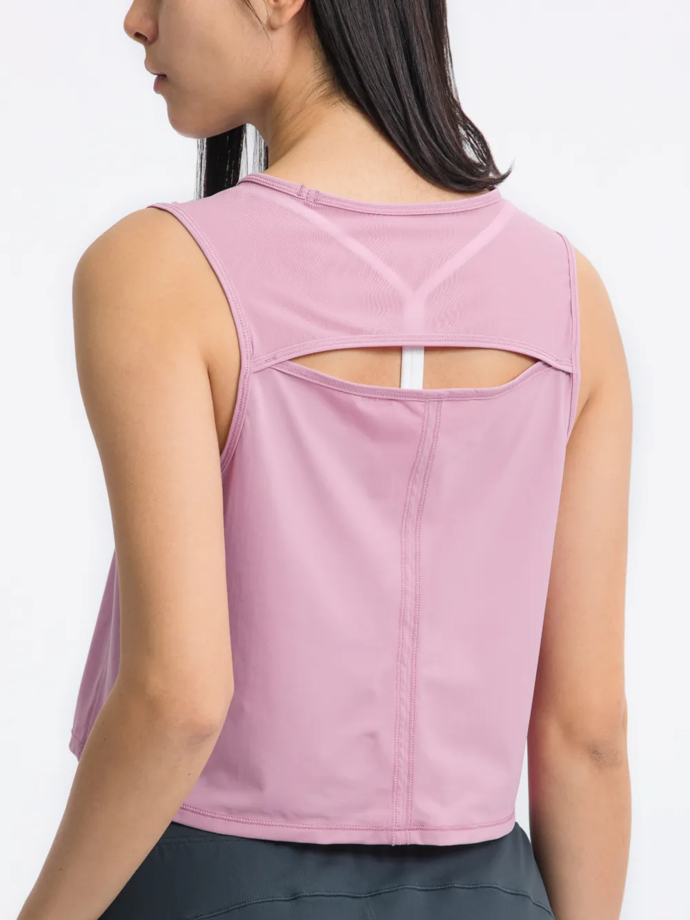 Round Neck Cropped Active Tank, image 16