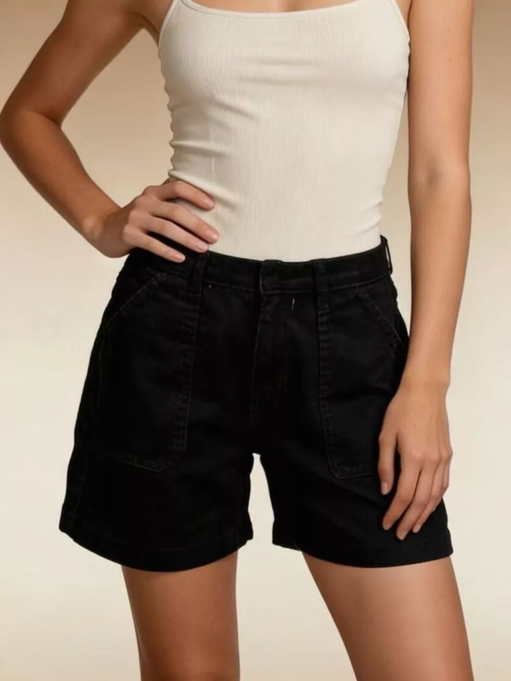 Pocketed Denim Shorts, image 6