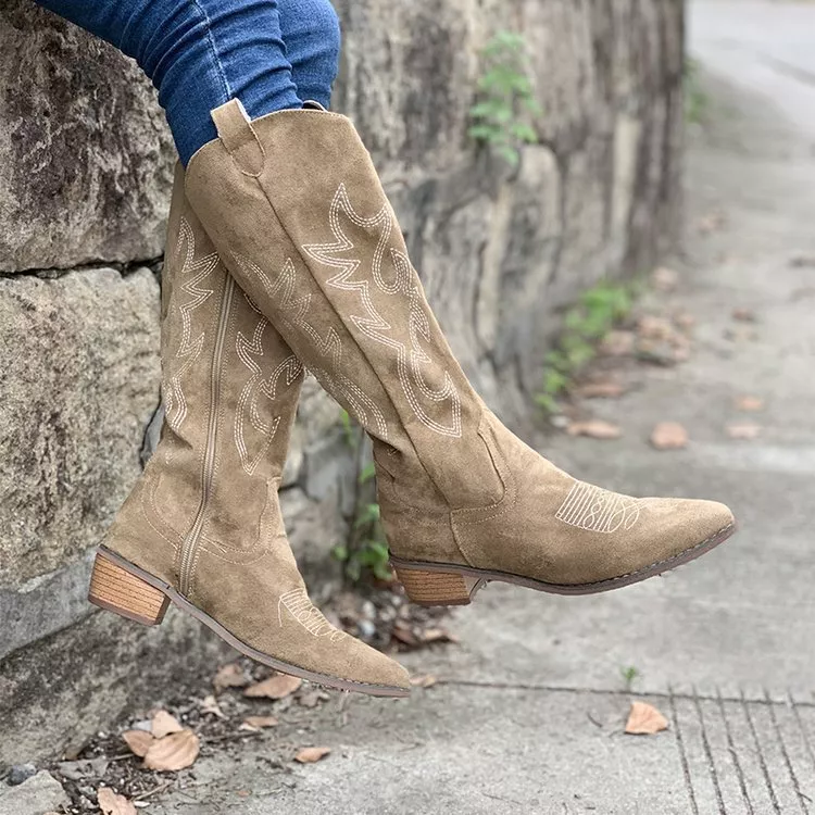 Point Toe Block Heels Boots, image 16