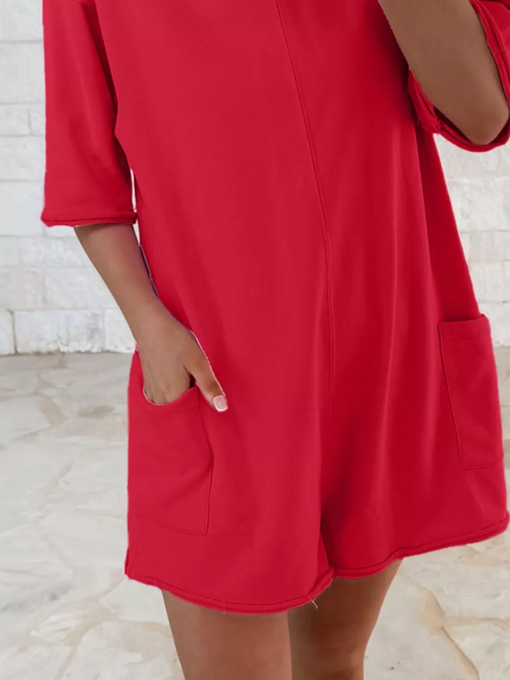 Casual Loose Half Sleeve Romper, image 12