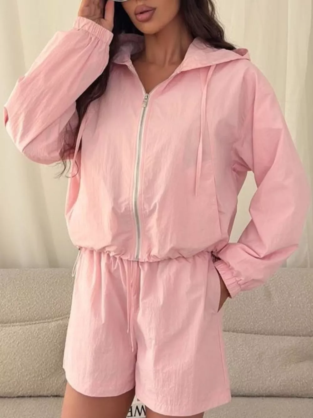 Lightweight Hooded Jacket and Shorts Set, image 7