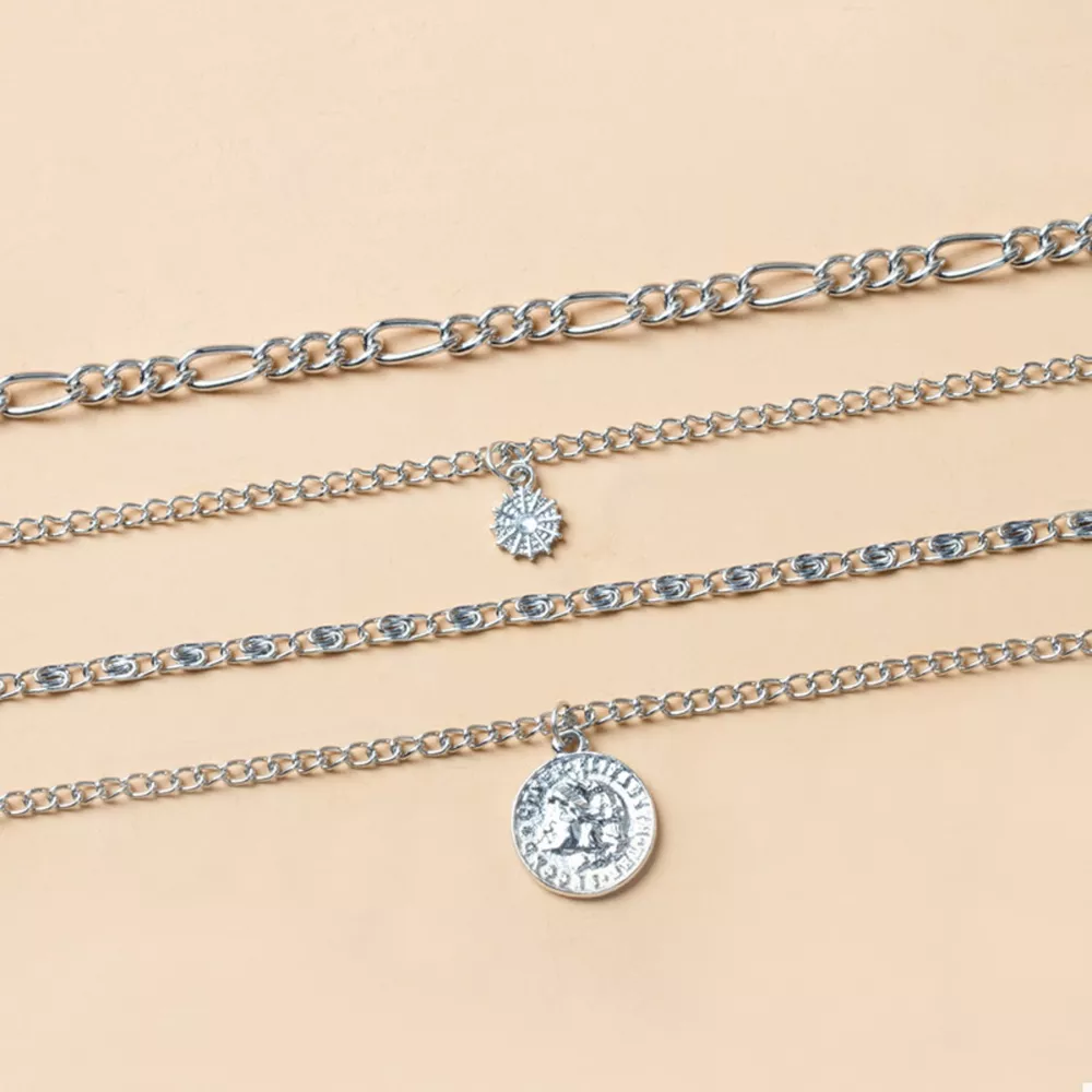 Four Layered Pendant Necklace, image 4