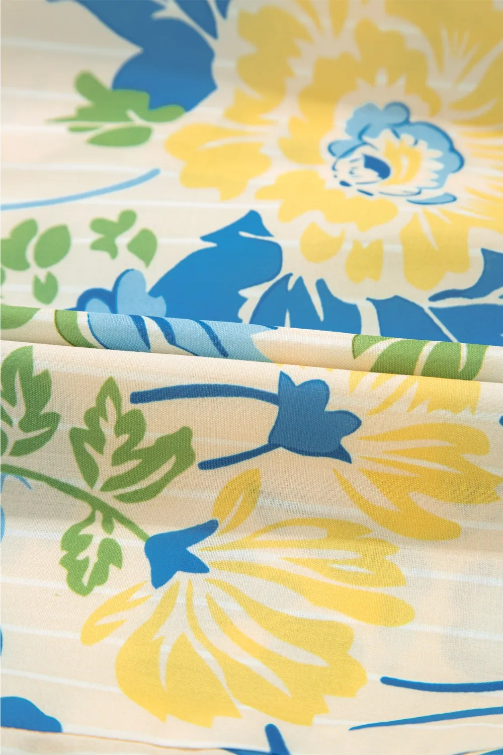 Printed Puff Sleeve Button Down Summer Shirt, image 8