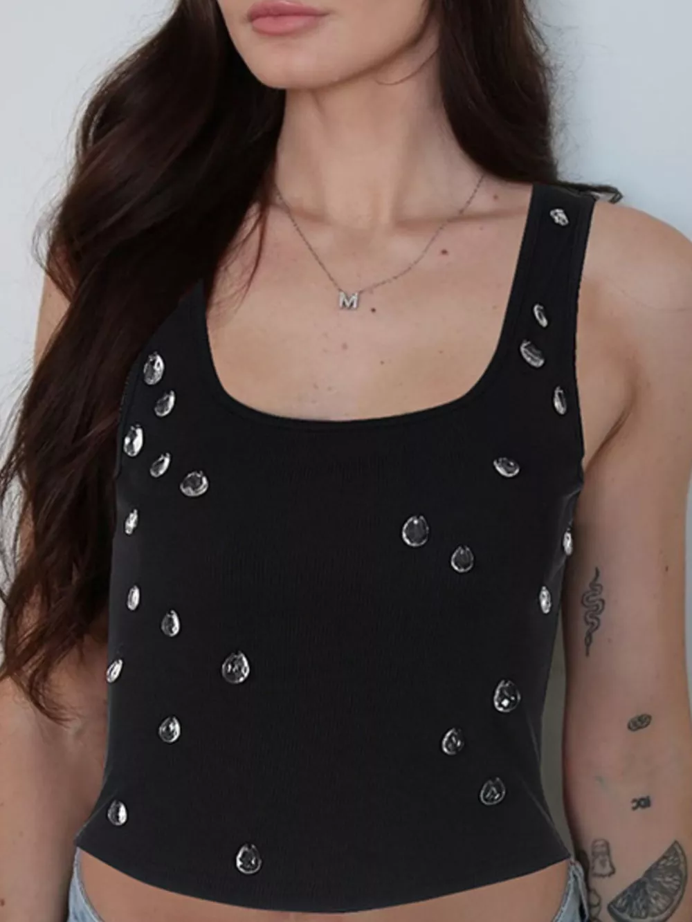 Bead Embellished Square Neck Tank, image 8