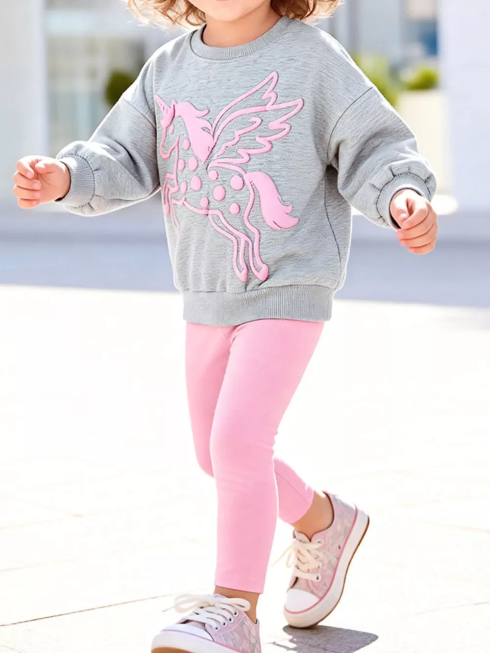 Children's Unicorn Graphic Sweatshirt and Leggings Set