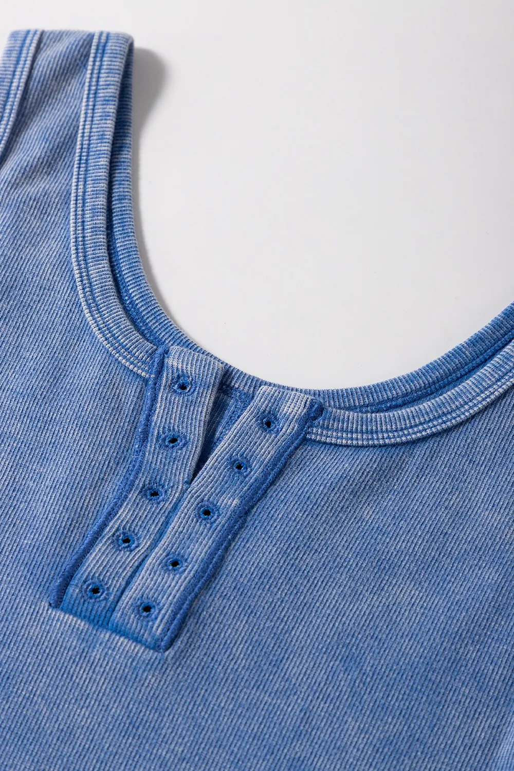 Mineral Wash Ribbed Notch Neck Tank, image 5