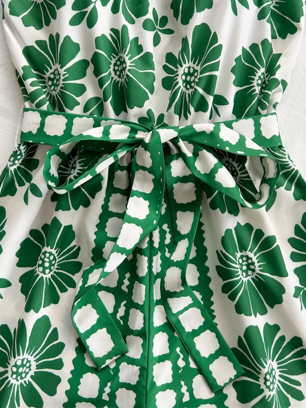 Printed Tube Tie Waist Romper, image 9