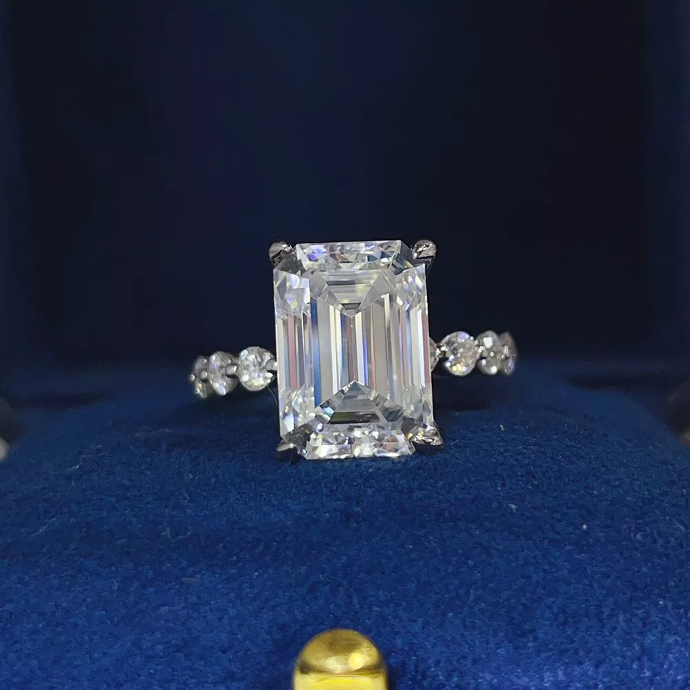 10 Carat 925 Sterling Silver Moissanite Ring