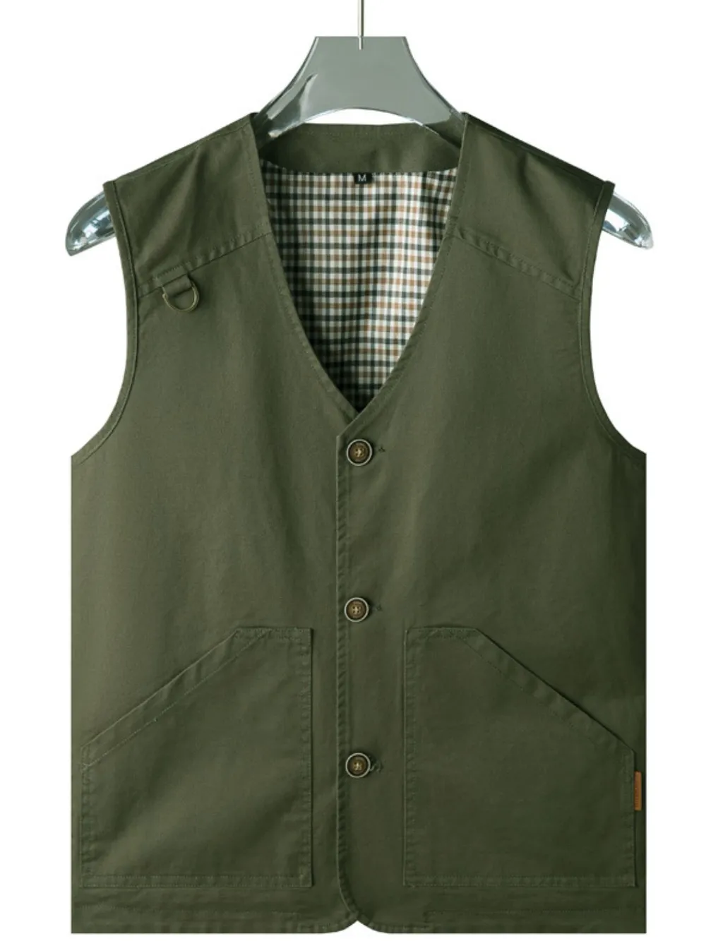 Men's Plus Size Button Up Vest