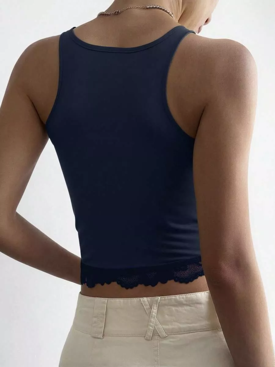 Lace Detail Wide Strap Tank, image 11