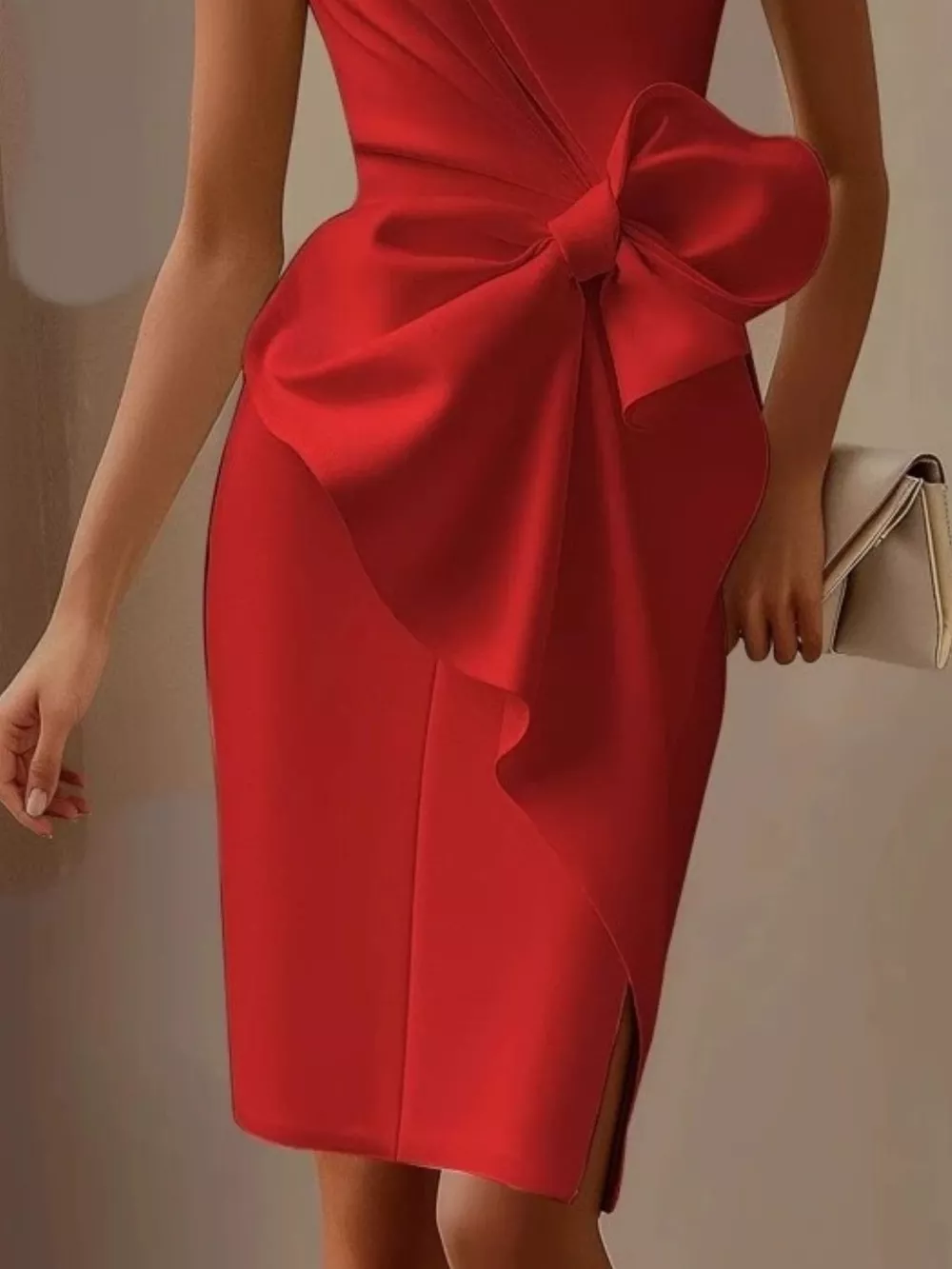 Bow Detail Sleeveless Dress, image 6