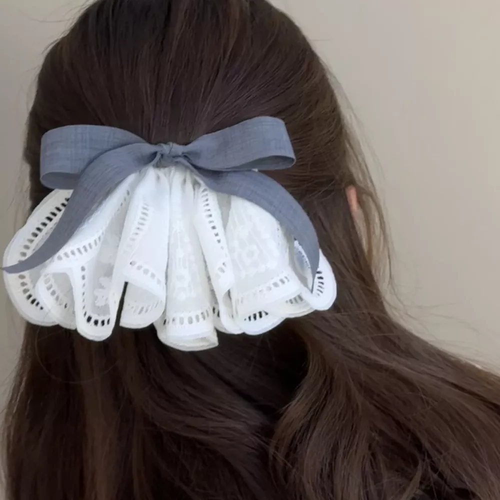 Lace Hair Clip with Ribbon, image 7