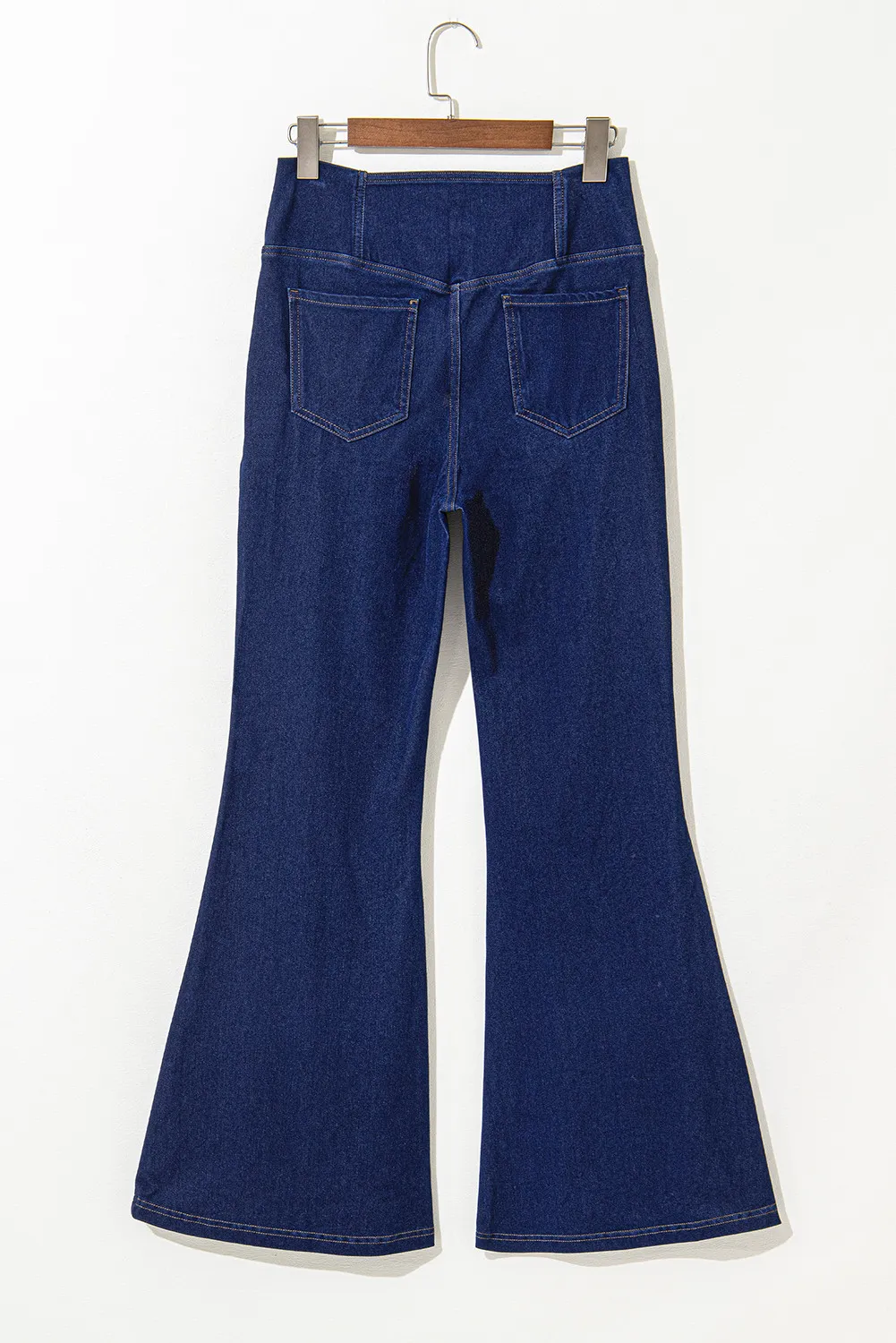 Asymmetric Waist Flare Jeans, image 7