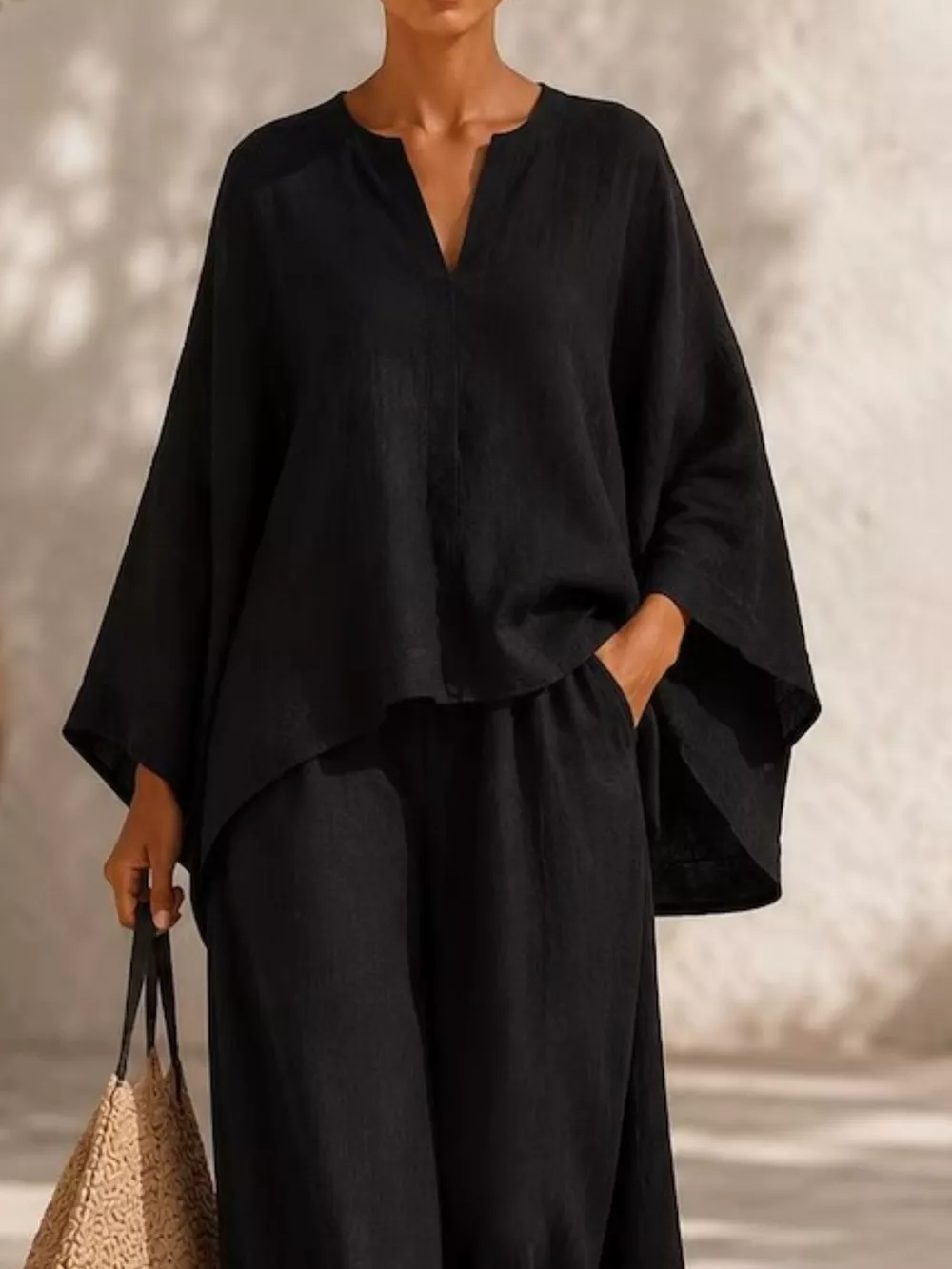 Full Size Loose Fit Top and Wide-Leg Pants Set Plus Size, image 20