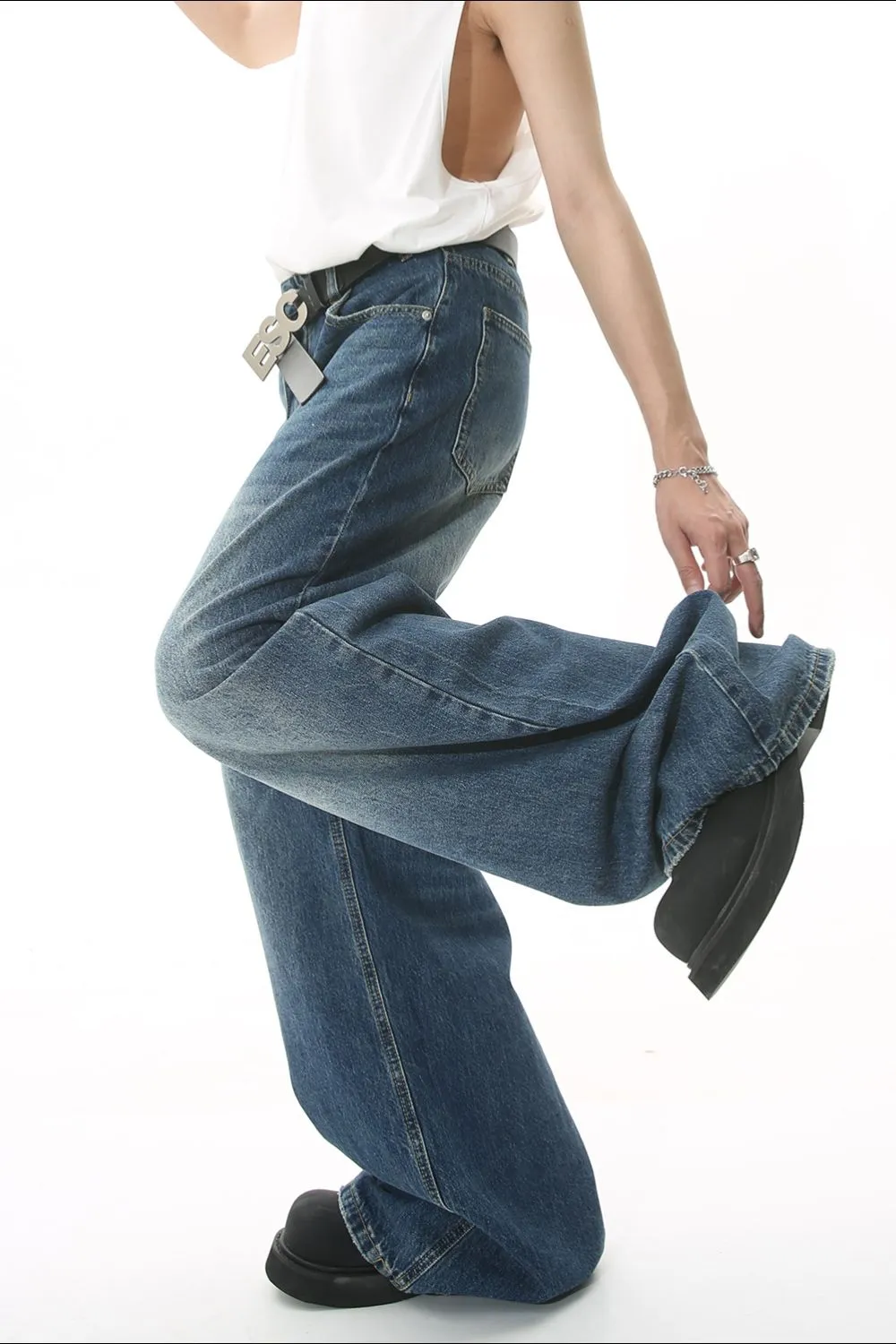 Wide Leg Jeans with Pockets, image 5